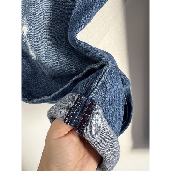 Tommy Hilfiger Jeans Womens 6 Cuffed Crop Embroidered Logo Pocket Slim Boyfriend - Picture 6 of 13